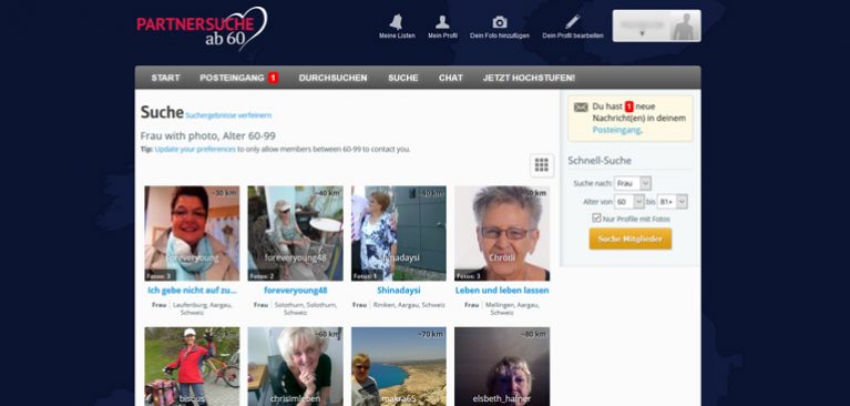 Partnersuche ab 60 Testbericht - Die besten Datingseiten Schweiz